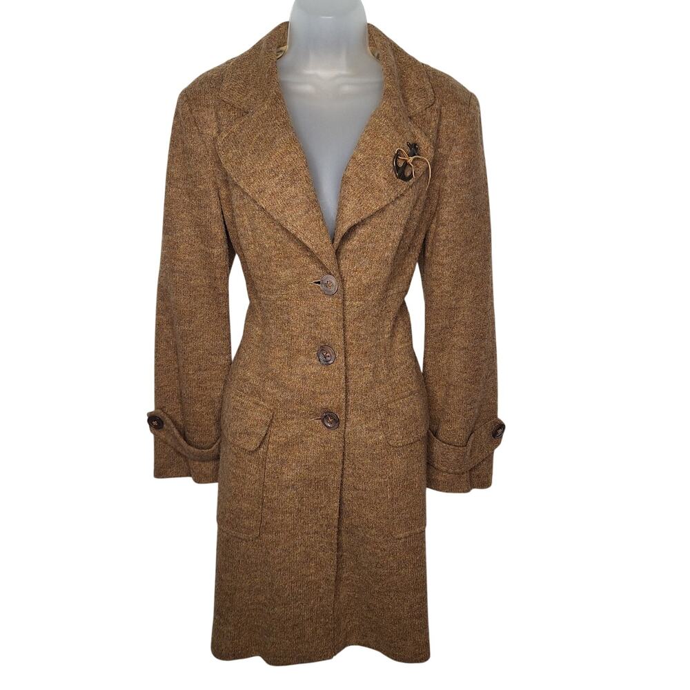 Vintage Y2K Nanette Lepore Fairy Grunge Coat L Goblin Forest Mori Kei Steampunk